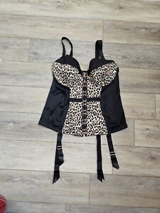 Cacique NEW Seriously Sexy Collection Bustier Corset with Garters XXL