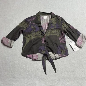 RVCA Women's Surf & Skate Cropped Tie Top Shirt Size Small Sales Sample RARE! - Picture 1 of 7