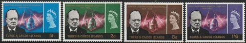 Turks & Calicos Stamps 1966 SC# 146-149  Winston Churchill During Air Attack ' Cover