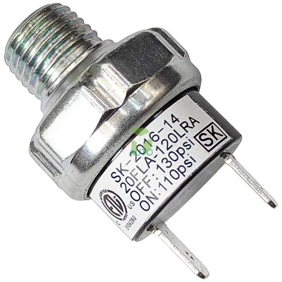 Interruptor de presión de aire NPT de 110-130 PSI 1/4" para tanque compresor de bocina de suspensión neumática Foto 1 de 4