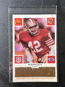1986 Ronnie Lott San Francisco 49ers McDonald's Orange Game Card (A) #42 - Bild 1 von 2