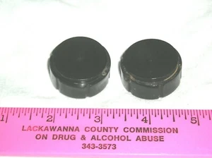 Pair of Large Black Plastic Knobs-For Push On 1/4 inch Shaft - Picture 1 of 4
