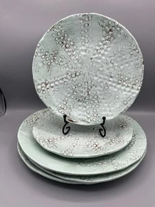Williams Sonoma Coastal Plates Melamine Sea Foam Green Salad Dinner Set of 5 - Picture 1 of 8