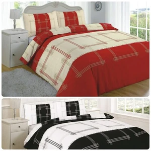 Printed Duvet Cover Set with 2 Pillowcases Stylish Bedding Set In All Sizes - Picture 1 of 7