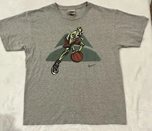 Nike Boys Basketball T Shirt Gray Made in USA Sz YXL - Picture 1 of 6