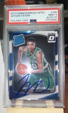 2017-18 Optic Rated Rookie Autograph Jayson Tatum RC Auto PSA 10 #198 pop2