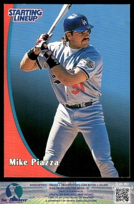 1998 Kenner Starting Lineup Cards #NNO Mike Piazza Los Angeles Dodgers 4.1C - Image 1 of 2