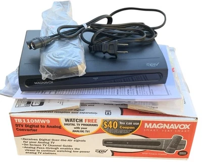Magnavox DTV Digital To Analog TV Converter TB100MW9A New in Box with  Remote - Image 1 of 2