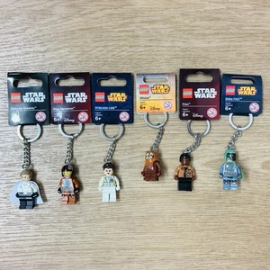 LEGO Star Wars Keyrings Boba Fett, Wicket, Finn, Leia, Poe & Krennic New Bundle - Picture 1 of 3