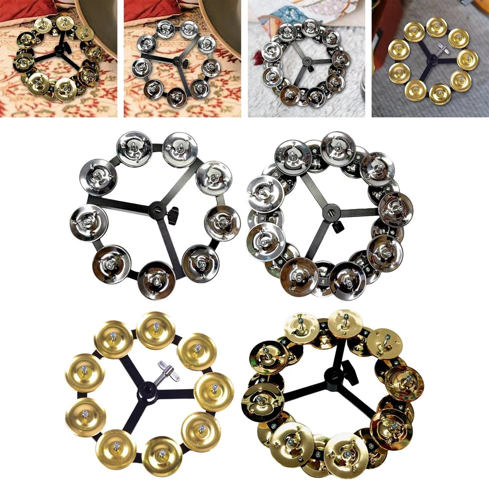Hi Hat Tambourine with Row Music Rhythm Tambourine Percussion Accessories for - Bild 1 von 1