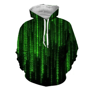 Hoodie 3D US size, Autumn Funny Hacker Code Graphic Hoodie, Gift For Men - Picture 1 of 3