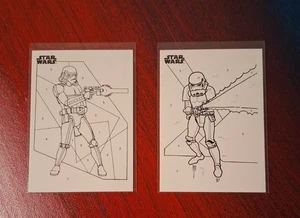 2025 Topps Chrome Star Wars By The Number Card CP-22 & CP-14 Stormtrooper - Picture 1 of 5