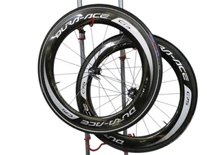 Shimano Dura Ace WH-9000-C75-TU Carbon Tubular Wheelset Front & Rear Used - Picture 1 of 20