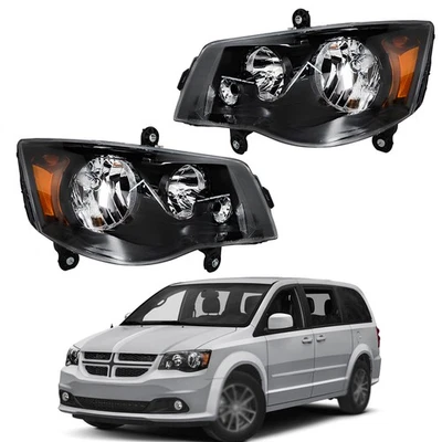 Faros halógenos diestro+izquierdo para Dodge Grand Caravan 2008-16 Town&Country 2011-2018 Foto 1 de 4