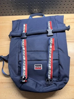 Mochila estilo cubo Levi vintage tapa abierta cierres a presión Levi’s 90’s ligero uso Foto 1 de 4