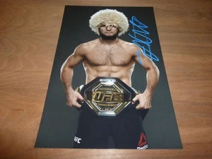 KHABIB NURMAGOMEDOV signed 12X8 photo MMA UFC + COA - Picture 1 of 2