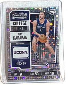 2025 Panini Contenders College Ticket Donuts (Dots) #21 Alex Karaban UConn - Bild 1 von 2