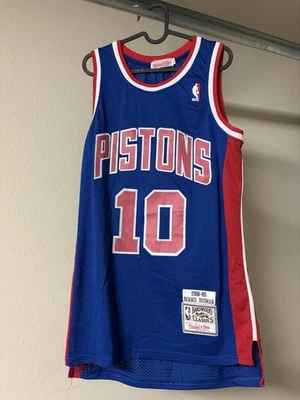 Dennis Rodman Detroit Pistons 1988-89 Blue Swingman Player Jersey, Size M 48 - Image 1 of 3
