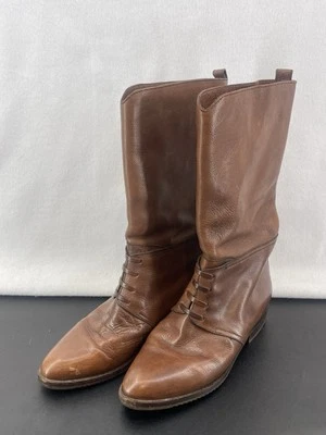 Vtg Charles David Roberta Western Prairie Homestead Trad Boots Tan Women's 7.5M Foto 1 de 4