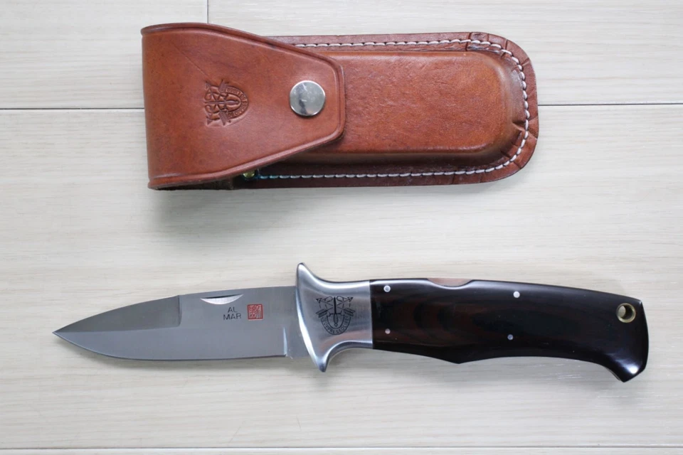 AL MAR SERE 3003A Folding Knife 4.5" Blade Micarta Handle Japan Near Mint E4 - Image 1 of 4