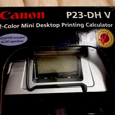 NEW Canon P23-DH V Mini Desktop Printing Calculator 12 Digits 2 Color AC/DC - Image 1 of 4