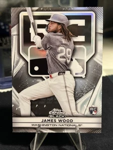 2025 Topps Chrome Black James Wood Rookie Design Variation RC SP #123 - Picture 1 of 2