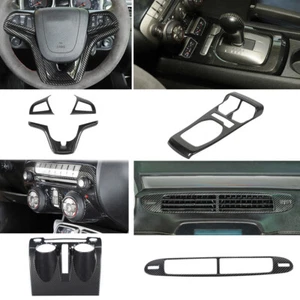 6Pcs Full Interior Decor Cover Trim Kit For Chevy Camaro 2012-2015 Carbon Fiber - Picture 1 of 9