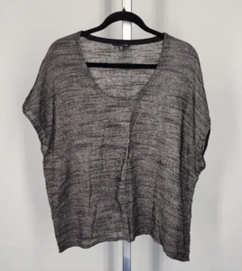 Eileen Fisher taglia XL box top a strati maglia aperta ariosa viscosa cotone lino - Foto 1 di 3