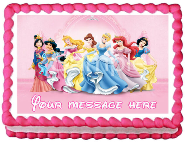 Barbie Princess and the Popstar round edible party cake topper cake image