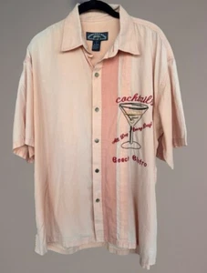 Camicia uomo Newport blu multicolore pesca manica corta logo ricamato taglia large - Foto 1 di 24