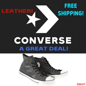 Converse 132152C Grey Leather Mens 9.5/Womens 11 .5 🌟FREE SHIPPING!🌟 - Picture 1 of 3