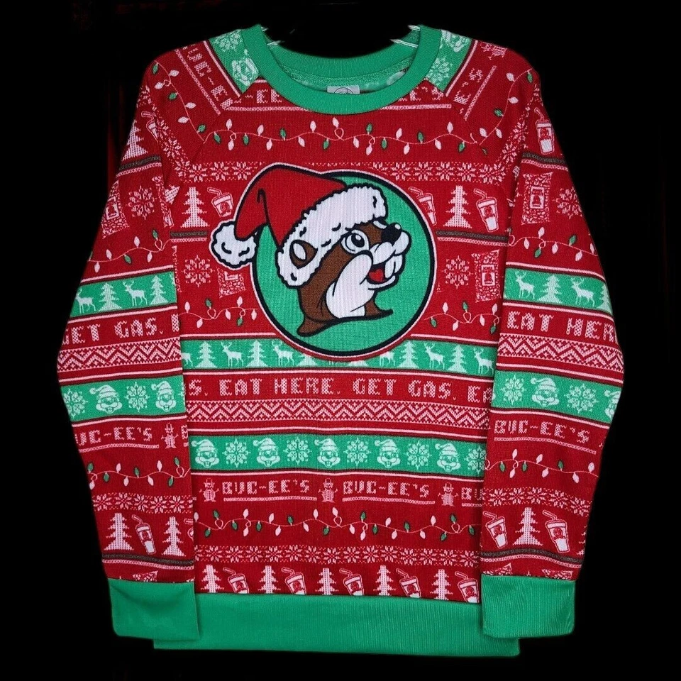 Christmas Holiday Bucee's Ugly Sweater Men’s Large with tag still attached