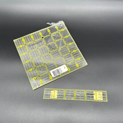Vintage Quilting Rulers Omnigrid USA 1988 Plastic Sewing Accessories Drawing - Image 1 of 4