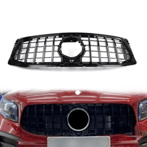 GTR Style Front Bumper Hood Grille For Benz GLB Class X247 GLB250 2020-22 Black - Picture 1 of 13
