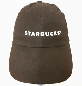 Starbucks Coffee Cap Hat Black Embroidered White Logo Adjustable Good Used Cond. - Picture 1 of 12
