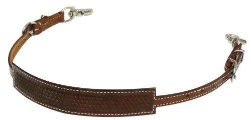 Showman Medium Oil Leather Wither Strap W/ Basket Weave Tooling Horse Tack