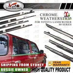 For Toyota LandCruiser 80 Window Glass Seals Door Belt Weather Strip Chrome - Picture 1 of 4