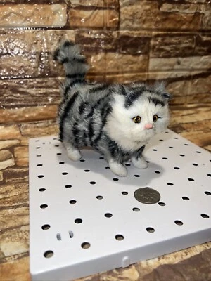 Cute Simulation Cat Plush Toys Soft 4” Kitten Model Fake Cat Realist Animal — 第 1/4 张图片