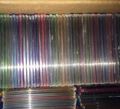 Estuches delgados para discos CD/DVD/Blu-Ray de 10 colores o transparentes-plástico de polietileno cuadrado transparente Foto 1 de 3