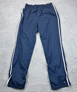 VINTAGE Nike Track Pants Gray Youth L (12-14) Swoosh 90s Y2K Windbreaker Jogger - Picture 1 of 10