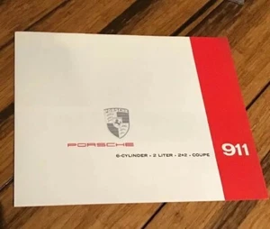 Oldtimer seltener Verkaufsprospekt Porsche 911 2 Liter 2+2 Coupe 60er Jahre 911/2000 - Bild 1 von 3