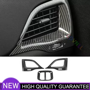 Cubierta de ventilación de salida de aire acondicionado para auto L&R para Jeep Cherokee 2014-20 rojo fibra de carbono - Imagen 1 de 11