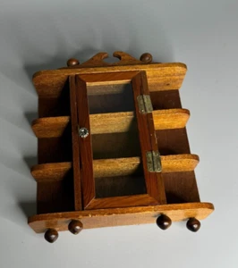French vintage small wooden shelf wall hanging decoration - Picture 1 of 9