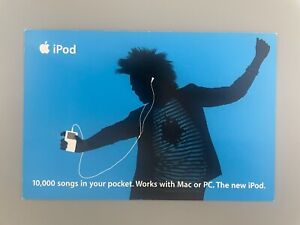 Original 2004 Apple iPod Promotional Postcard - BLUE
