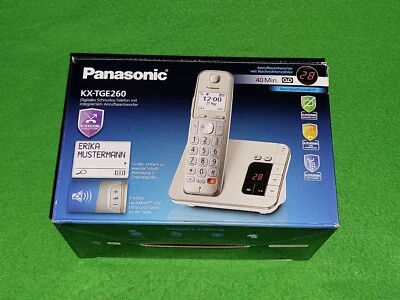 Panasonic KX-TGE260 Schnurlostelefon mit Anrufbeantworter Neu & unbenutzt  - Bild 1 von 2