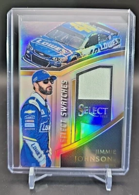 JIMMIE JOHNSON RARE RAINBOW PRIZM RACE USED MATERIAL CARD 2017 SELECT NASCAR - Image 1 of 4