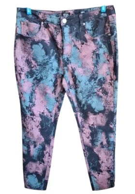 Pantalones de mezclilla BooHooMan para hombre 36S×30 púrpura tie dye ajustados elásticos hip hop rap punk NUEVO Foto 1 de 4