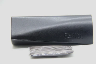 NUEVO FENDI GAFAS AUTÉNTICAS NEGRO PEQUEÑO ESTUCHE MAGNÉTICO TELA Foto 1 de 2