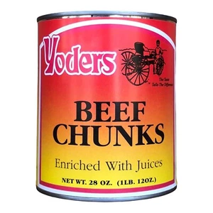 Trozos de carne enlatada Yoders | Carne real de EE. UU. | Totalmente cocida | Estante de supervivencia estable - Imagen 1 de 17
