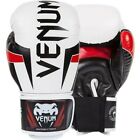 SALE Venum Elite Boxing Gloves Sparring Muay Thai Kickboxing Ice/Black/Red 14oz